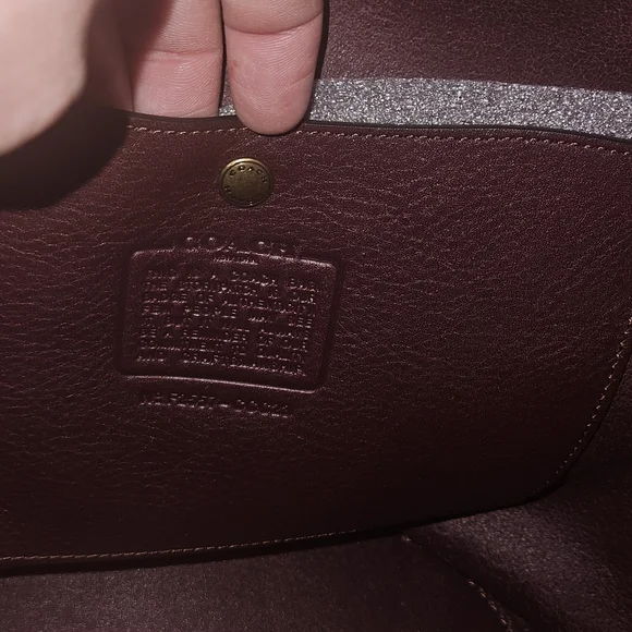 Coach Merlot Burgundy Bleeker Bucket Leather Shoulder Bag - Picture 9 of 14